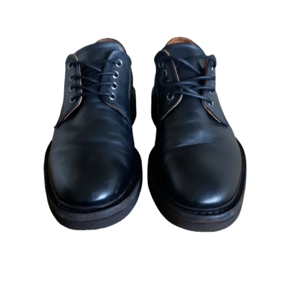 $698 John Varvatos Scarpe Derby Leather Shoes hand made Portugal men's Size 11